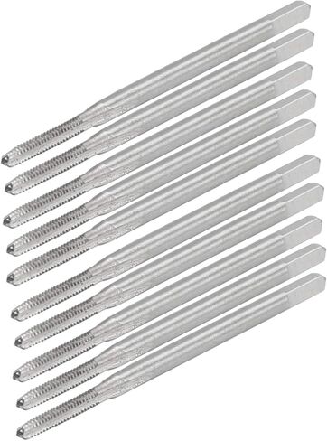 Garosa 10Pcs Tap Drill Straight Flute High Speed Steel Bottom Machine Hardware Tools M2 W6542, Easy Installation and Use, Suitable for A Wide Range of Metal Materials, Wearresistant in Saudi Arabia