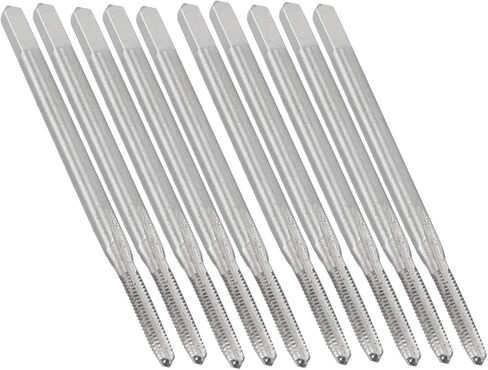 Garosa 10Pcs Tap Drill Straight Flute High Speed Steel Bottom Machine Hardware Tools M2 W6542, Easy Installation and Use, Suitable for A Wide Range of Metal Materials, Wearresistant in Saudi Arabia