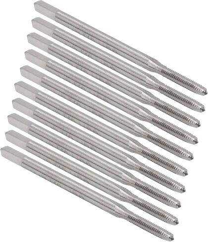 Garosa 10Pcs Tap Drill Straight Flute High Speed Steel Bottom Machine Hardware Tools M2 W6542, Easy Installation and Use, Suitable for A Wide Range of Metal Materials, Wearresistant in Saudi Arabia