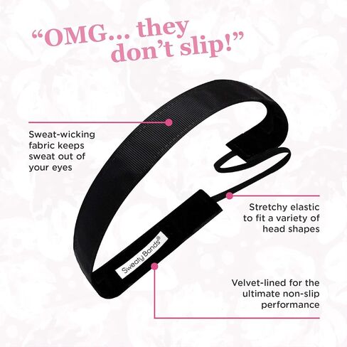 Sweaty Bands Womens Girls Headband - Non-Slip Velvet-Lined Athletic Hairband - Get Wild Leopard Print Brown 1-Inch in Kuwait