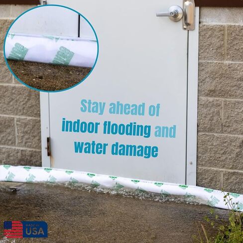AquaShield Powered by Mobilevee - Extra-Long Water Absorbent Barrier 72"x4" - 2 Pack for Flood Protection, Spill Response, and Leak Containment in Saudi Arabia