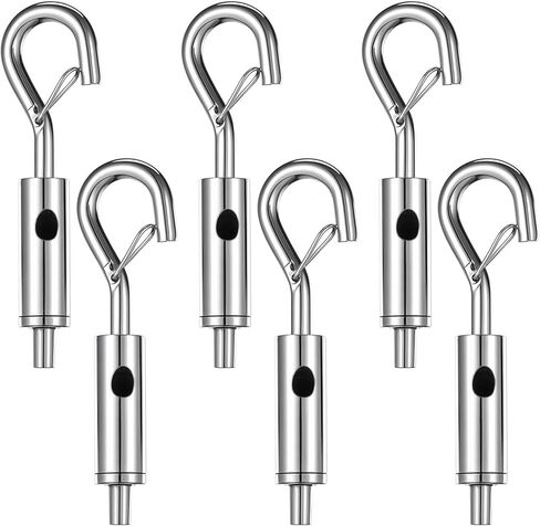 6 PCS Small Turnbuckle, Turnbuckle Tensioner for 1/16-3/32 Galvanized /304/316 Stainless Steel Turnbuckles Cable Tensioner for Cable Wire Rope Tension Light Hanging Sun Shade Tent Installation in Kuwait