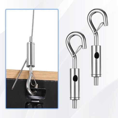 6 PCS Small Turnbuckle, Turnbuckle Tensioner for 1/16-3/32 Galvanized /304/316 Stainless Steel Turnbuckles Cable Tensioner for Cable Wire Rope Tension Light Hanging Sun Shade Tent Installation in Kuwait