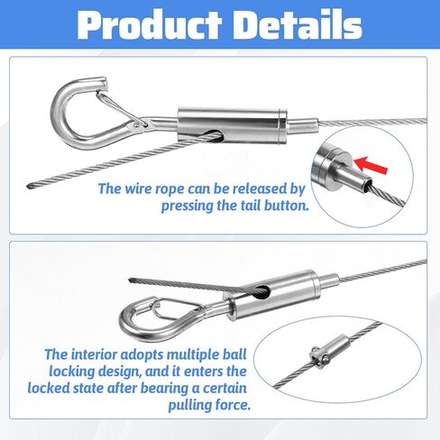 6 PCS Small Turnbuckle, Turnbuckle Tensioner for 1/16-3/32 Galvanized /304/316 Stainless Steel Turnbuckles Cable Tensioner for Cable Wire Rope Tension Light Hanging Sun Shade Tent Installation in Kuwait