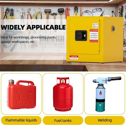 Flammable Safety Cabinet, Galvanized Steel, Laboratory Cabinets Explosion Proof Cabinets Anti Corrosion Chemical Reagents Instruments Protection Supplies Cabinet in Saudi Arabia