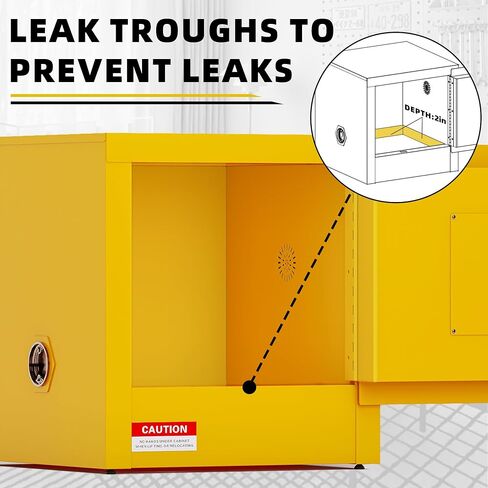 Flammable Safety Cabinet, Galvanized Steel, Laboratory Cabinets Explosion Proof Cabinets Anti Corrosion Chemical Reagents Instruments Protection Supplies Cabinet in Saudi Arabia