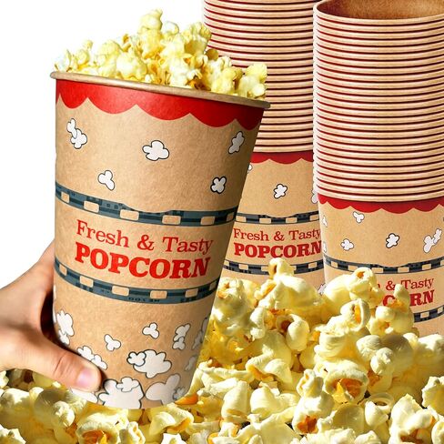 cusinium [24 أوقية] 50 عبوة دلاء الفشار Kraft - أحواض الفشار الكبيرة in Kuwait