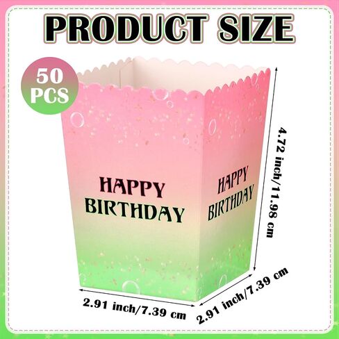 Zhehao 50 PCS صناديق الفشار الأزرق والوردي والوردي أوراق النخيل الصغيرة من هاواي الفشار ، حامل ورق Luau الاستوائي. in Saudi Arabia