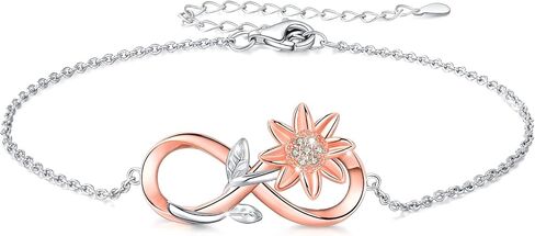 سوار الأم الابنة S925 STERLING SILVER SET 2 Butterfly Heart مطابقة عباد الشمس الورد الأساور للذهول مع مجوهرات الهدايا عيد ميلاد لأمي ابنة النساء in Kuwait