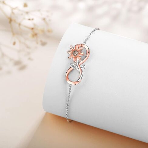 سوار الأم الابنة S925 STERLING SILVER SET 2 Butterfly Heart مطابقة عباد الشمس الورد الأساور للذهول مع مجوهرات الهدايا عيد ميلاد لأمي ابنة النساء in Kuwait