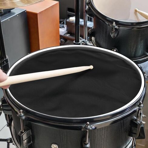 Mesh Drum Head, 2ply Mesh Drum Head Silent Pad Skin Black Double Layer Mesh for Drum Drumhead Professional Percussion Instrument Parts (14inch) in Saudi Arabia