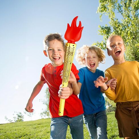 Homoyoyo 4pcs لعبة بلاستيكية البطارية الاصطناعية O-lempic torch تدير ديكور واقعية لليد للمنافسات الرياضية الذهبية in Saudi Arabia