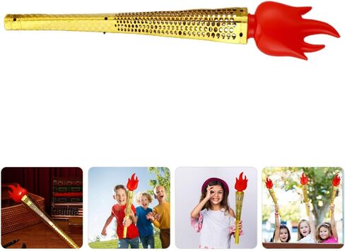 Homoyoyo 4pcs لعبة بلاستيكية البطارية الاصطناعية O-lempic torch تدير ديكور واقعية لليد للمنافسات الرياضية الذهبية in Saudi Arabia