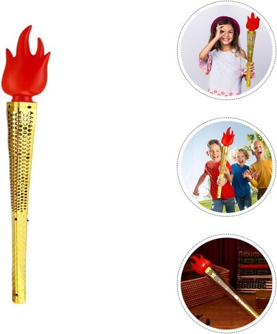 Homoyoyo 4pcs لعبة بلاستيكية البطارية الاصطناعية O-lempic torch تدير ديكور واقعية لليد للمنافسات الرياضية الذهبية in Saudi Arabia