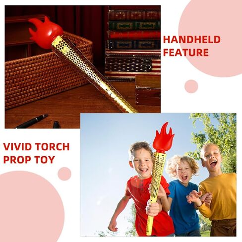 Homoyoyo 4pcs لعبة بلاستيكية البطارية الاصطناعية O-lempic torch تدير ديكور واقعية لليد للمنافسات الرياضية الذهبية in Saudi Arabia