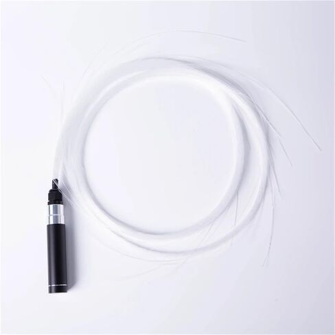 LED Fiber Optic Optic Whip 6ft 360 ° Pivel Pixel Whip Whip القابلة لإعادة الشحن سوط 23 أوضاع تأثير ملونة لعبة الهذيان لسوط LED (أبيض) in Saudi Arabia