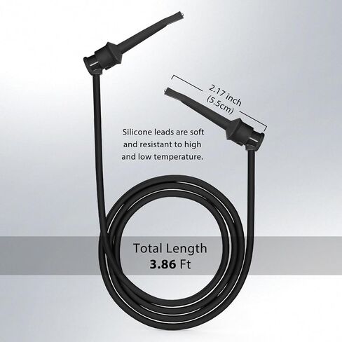 16 Gauge 2pcs/3.3ft 4mm موز قابس لاختبار الخطاف UL3135 ، مجموعة اختبارات السيليكون الثقيلة مجموعة الأسلاك الضواحي للاختبار - Edgelec in Saudi Arabia