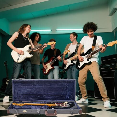 Letsrock Electric Guitar Hard Shell Case ، حافلة حافلة على الجيتار الكهربائي القياسي 39 بوصة لطراز KST/KTL/170 مع مزلاج القفل in Kuwait