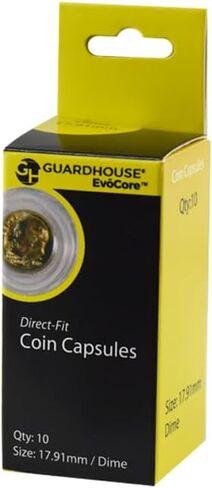 Direct-Fit Coin Capsules For Nickel size 21.2mm Box of 50 in Saudi Arabia
