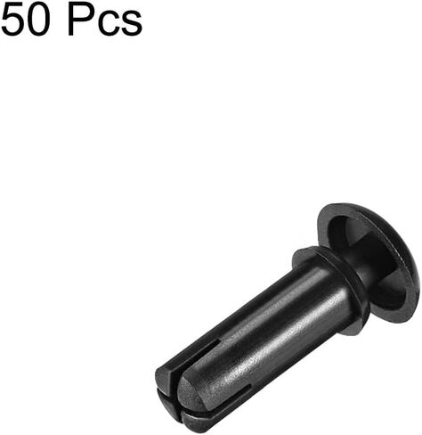 #US 50pcs Push Clips Rivets 4mm X 12mm PCB Circuit Panel Nylon Fasteners Black in Saudi Arabia