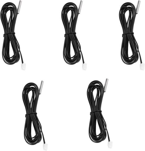 10K NTC Thermistor B3435 مسبار مستشعر درجة الحرارة ، مستشعر درجة حرارة مقاوم للماء مع محطات من الفولاذ المقاوم للصدأ ، مناسبة لموزع المياه ، مكيفات الهواء ، الثلاجات ، إلخ. 2 دبوس XH2.54 قابس in Kuwait