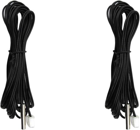 10K NTC Thermistor B3435 Temperature Sensor Probe, Waterproof Temp Sensor with Stainless Steel Terminals, Suitable for Water Dispenser, Air Conditioners, Refrigerators, etc. 2 Pin XH2.54 Plug in Saudi Arabia