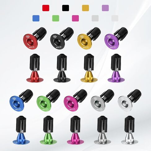 HARFINGTON Bar End Plugs 6061 Aluminum Handlebar End Caps Bike Plugs 0.7oz Expanding Locking for MTB Road BMX Fixed Gear Bike, Blue in Saudi Arabia