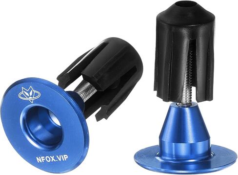 HARFINGTON Bar End Plugs 6061 Aluminum Handlebar End Caps Bike Plugs 0.7oz Expanding Locking for MTB Road BMX Fixed Gear Bike, Blue in Saudi Arabia