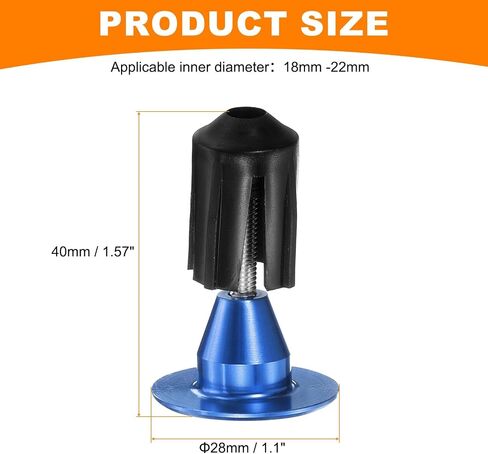 HARFINGTON Bar End Plugs 6061 Aluminum Handlebar End Caps Bike Plugs 0.7oz Expanding Locking for MTB Road BMX Fixed Gear Bike, Blue in Saudi Arabia