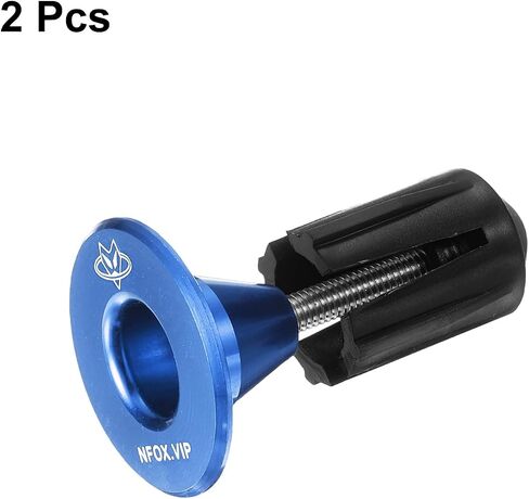 HARFINGTON Bar End Plugs 6061 Aluminum Handlebar End Caps Bike Plugs 0.7oz Expanding Locking for MTB Road BMX Fixed Gear Bike, Blue in Saudi Arabia