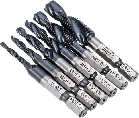 6pcs m3-m10 المسمار الحفر بتات الحفر HRC89 M35 TAPS COLPER in Kuwait