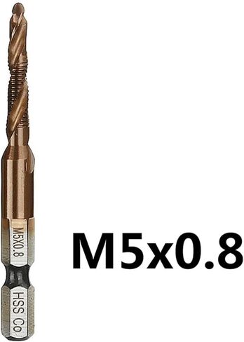 6PCS M3-M10 Screw Tap Drill Bits M35 Cobalt Taps Combination Bit 1/4 INCH Hex Quick Change 1Pcs(M4(1PC)) in Saudi Arabia