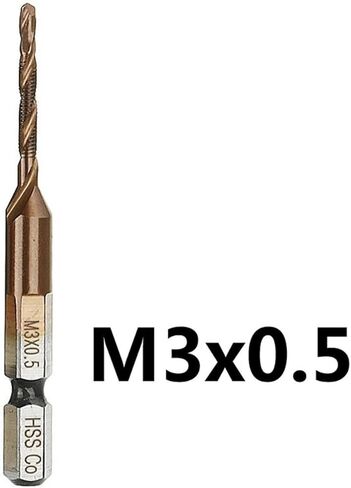 6PCS M3-M10 Screw Tap Drill Bits M35 Cobalt Taps Combination Bit 1/4 INCH Hex Quick Change 1Pcs(M4(1PC)) in Saudi Arabia