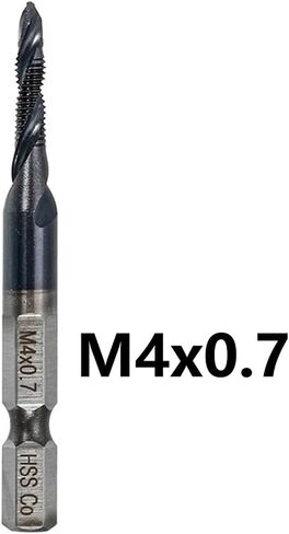 6pcs m3-m10 المسمار الحفر بتات الحفر HRC89 M35 COBALT TAPS BIT 1/4 بوصة التغيير السريع (M5 (1pc)) in Kuwait