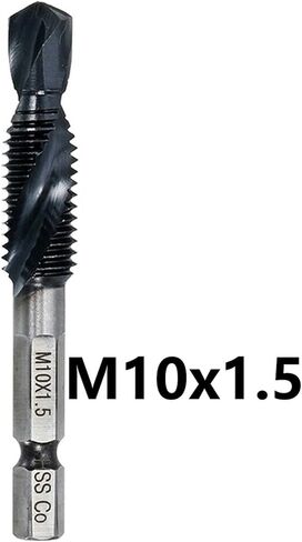 6pcs m3-m10 المسمار الحفر بتات الحفر HRC89 M35 COBALT TAPS BIT 1/4 بوصة التغيير السريع (M5 (1pc)) in Kuwait