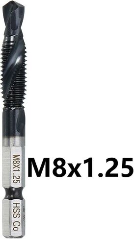 6pcs m3-m10 المسمار الحفر بتات الحفر HRC89 M35 COBALT TAPS BIT 1/4 بوصة التغيير السريع (M5 (1pc)) in Kuwait