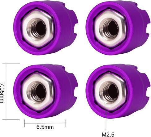 INJORA M2.5 Wheel Lock Nuts with Aluminum Cap for 1/18 RC Crawlers Upgrade(Gray) in Saudi Arabia