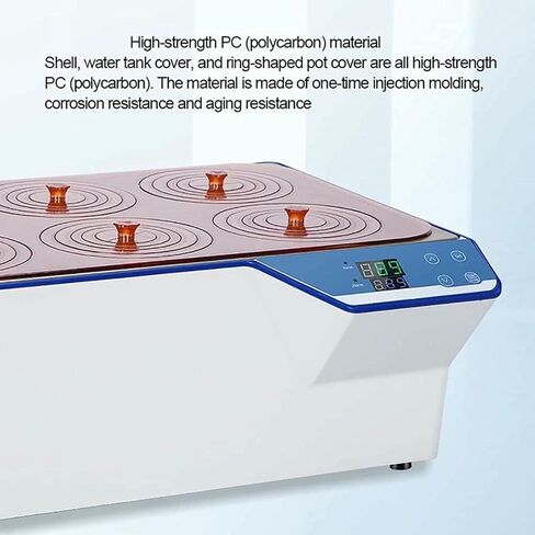 Wzglod Digital Thermostatic Lab Bath ، دبابة داخلية من الفولاذ المقاوم للصدأ ، حمام ماء معملي حراري ترموستاتي ، 6.7L /14L /22L ، تسخين دورة 360 درجة in Saudi Arabia