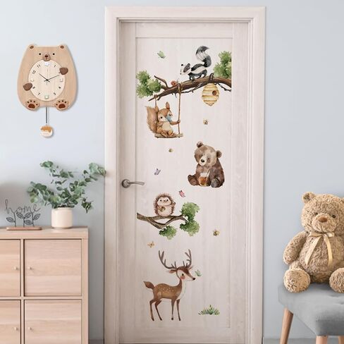 Yovkky Baby Dragon Wall Scals ملصقات ، نجوم القمر الغيوم ، ديكور غرفة حضانة الغابات ، غرفة الأطفال ديكورات المنزل in Kuwait