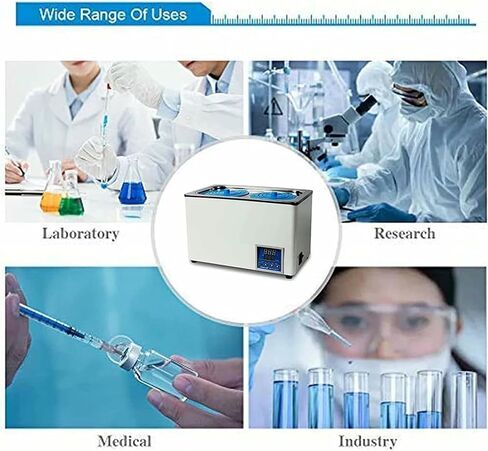 WZGLOD DIGITAL TYROTATATION BAM BATH ، 600 و W 600W التحكم في درجة الحرارة الكهربائية للاستخدام المختبري ، 304 بطانة الفولاذ المقاوم للصدأ مع 0.01 ℃ الدقة in Saudi Arabia