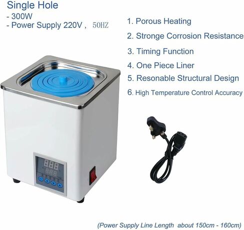 Wzglod 300w Digital Lab Water Bath, Stainless Steel Digital Water Bath, Lab Digital Thermostatic Water Bath with Adjustable Protective Cover Lid in Saudi Arabia