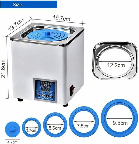 Wzglod 300w Digital Lab Water Bath, Stainless Steel Digital Water Bath, Lab Digital Thermostatic Water Bath with Adjustable Protective Cover Lid in Saudi Arabia