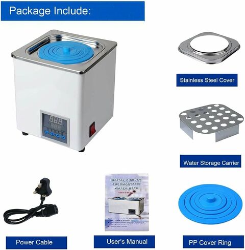 Wzglod 300w Digital Lab Water Bath, Stainless Steel Digital Water Bath, Lab Digital Thermostatic Water Bath with Adjustable Protective Cover Lid in Saudi Arabia