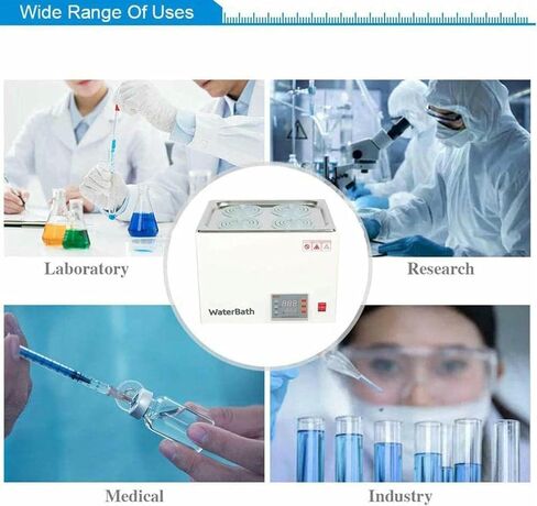 WZGLOD DIGITAL TYROTATATIAN LAB حمام ماء ، 1/2/4/6 الثقوب عرض رقمي حمام مياه حرارية للتدفئة الكهربائية ، مستلزمات حمام ماء المختبر in Saudi Arabia