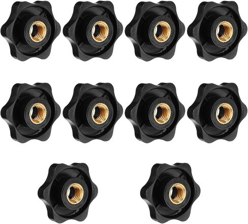 10pcs m8 star chlamping المكسرات ، مقابض ملولبة العشب مقبض مقبض مقبض القفل الجناح أداة تثبيت الجوز لتركيبات الآلات مشاريع DIY in Kuwait