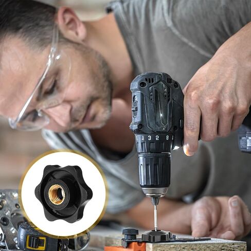 10pcs m8 star chlamping المكسرات ، مقابض ملولبة العشب مقبض مقبض مقبض القفل الجناح أداة تثبيت الجوز لتركيبات الآلات مشاريع DIY in Kuwait