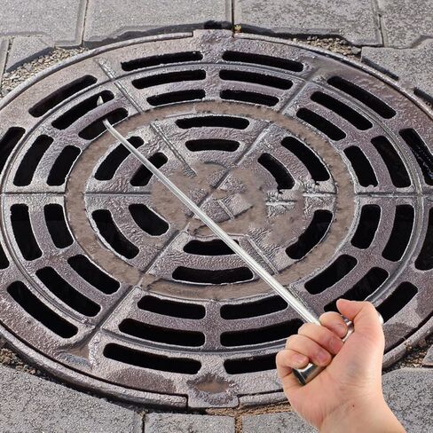Heavy Duty Manhole Cover Hook,T-Shaped Lifter Hook,Stainless Steel Manhole Remover Tool,Multi-Purpose for Well Covers Roll-up Doors Outdoor Use in Kuwait