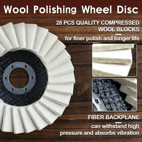 speedwox 8pcs شعرت بقرص قرص رفرف من عجلة التلميع ومركبات التلميع التي تم تعيينها 5 أجهزة كمبيوتر مصبفة من الصوف قرص عجلة 3 PCS in Saudi Arabia