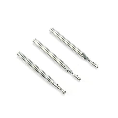 5pc 3.175mm 4mm Two Flutes Ball Nosed End Mill, CNC Router Wood Working Bit Milling Cutter Solid Carbide Ball Nose Cutting Tool(3.175x17) in Kuwait