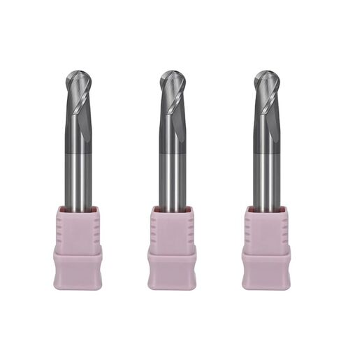 HRC58 2 Flutes Ball End Mill Tungsten Steel Cutter CNC Router Bit Milling Tool Cutting Tools Spherical Solid Carbide End Mill(R2x8x4Dx100L) in Kuwait